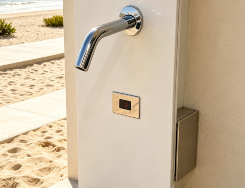 Rajeyn Hands‑Free Wall‑Mounted Induction Foot Washer for Beach & Outdoor Use